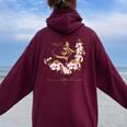 マダム秀 花tシャツ（1） さくら 一期一会 レディース オーバーサイズ パーカー バックプリント Maroon