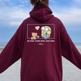 ミニオンズ ボブ&ティム Be Kind Think Kindtay Kind レディース オーバーサイズ パーカー バックプリント Maroon