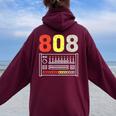 ヴィンテージ 808 ローランド ドラムマシン ギフト 男性 女性 ドラムに レディース オーバーサイズ パーカー バックプリント Maroon