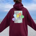 盛夏ー祭りの夜ー ヨーヨー 水風船 花火 祭り 夏 暑い 夜 レトロ 和柄 メンズ レディース キッズ レディース オーバーサイズ パーカー バックプリント Maroon