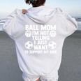 Ball Mom I'm Not Yelling バスケットボール 長袖tシャツ レディース オーバーサイズ パーカー バックプリント White