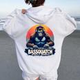 Bassquatch – Groovyasquatch Djデザイン 音楽愛好家向け レディース オーバーサイズ パーカー バックプリント White
