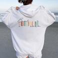 Best Fur Mom Ever Cat Mom Dog Lovers Mother's Day Women Oversized Hoodie Back Print White