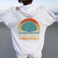 Best Peacock Mom Ever Retro Vintage Peacock Lover Mommy Women Oversized Hoodie Back Print White