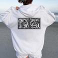 Dg Initials D G Nameurname Onomastics Onomatology レディース オーバーサイズ パーカー バックプリント White