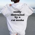 Easy Distracted By Anake Dad Mom Ratnake レディース オーバーサイズ パーカー バックプリント White