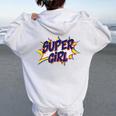 Girl Comicuper Retro Cool 長袖tシャツ レディース オーバーサイズ パーカー バックプリント White