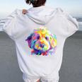 Goldendoodle ギフト ラブラドゥードル Cockapoo Mom カラフル ポップアート レディース オーバーサイズ パーカー バックプリント White