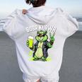 Groovy Polska Piwo Bobr Meme Bóbr Bober Kurwa Yes Pierdole 長袖tシャツ レディース オーバーサイズ パーカー バックプリント White