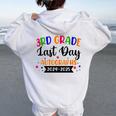Last Day Of School Year 2025 Autograph 3Rd Grade Graduation Women Oversized Hoodie Back Print White