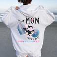 Mom Knows Best Mom And Baby Orca Whale Mother's Day Women Oversized Hoodie Back Print White