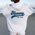 Mommy Est 2025 Mommy To Be New Mommy Pregnancy レディース オーバーサイズ パーカー バックプリント White