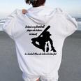 Mother's Day Behind Every Baseball Player Is A Baseball Mom Women Oversized Hoodie Back Print White