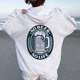 No Beer No Life ヴィンテージ飲料 ビール愛好家向け 左胸 レディース オーバーサイズ パーカー バックプリント White