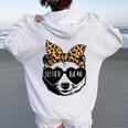 Sister Bear Face Sunglasses Big Little Sister Mother's Day Women Oversized Hoodie Back Print White