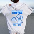 Sunny Morning Coffee Xundayun Delicious Coffee バックプリント レディース オーバーサイズ パーカー バックプリント White