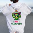 Viva Guanajuato Mexico Cactus ビバ・グアナファト・メキシコ サボテン・ソンブレロ レディース オーバーサイズ パーカー バックプリント White