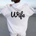 【Wife】妻 嫁 奥さん シンプル おしゃれ 英語 英文字 夫婦お揃い 結婚祝い カップル ペアルック おもしろ ペア レディース オーバーサイズ パーカー バックプリント White