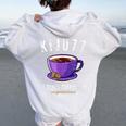 喜寿祝い コーヒー好き 父 男性 女性 喜寿 お祝い コーヒー コーヒー人生 77歳 おしゃれ レディース オーバーサイズ パーカー バックプリント White