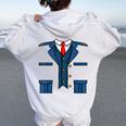 子供の男性、女性、列車の運転士の車掌衣装 レディース オーバーサイズ パーカー バックプリント White