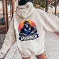 Bassquatch – Groovyasquatch Djデザイン 音楽愛好家向け レディース オーバーサイズ パーカー バックプリント Sand