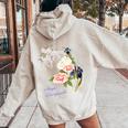 Beauty Flower（4） 長袖tシャツ レディース オーバーサイズ パーカー バックプリント Sand