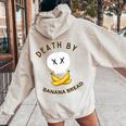 Death By Banana Bread レディース オーバーサイズ パーカー バックプリント Sand
