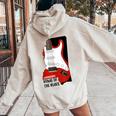 Estado De Mississippi Inicio De Los Blues Music Guitar Tunes Women Oversized Hoodie Back Print Sand