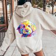 Goldendoodle ギフト ラブラドゥードル Cockapoo Mom カラフル ポップアート レディース オーバーサイズ パーカー バックプリント Sand