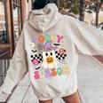 Groovypookyeason レトロ ゴースト 持株 パンプキン ハロウィン レディース オーバーサイズ パーカー バックプリント Sand