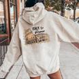 Italia Coliseo Roma Italia Amantes Hombres Es Niños Women Oversized Hoodie Back Print Sand