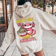 Just A Girl Who Loves Ramen And Axolotl Pink Kawaii Axolotl レディース オーバーサイズ パーカー バックプリント Sand