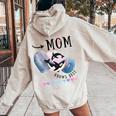 Mom Knows Best Mom And Baby Orca Whale Mother's Day Women Oversized Hoodie Back Print Sand