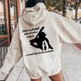 Mother's Day Behind Every Baseball Player Is A Baseball Mom Women Oversized Hoodie Back Print Sand