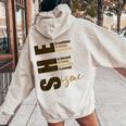 She's Confident Educated Melanin Black History Women Women Oversized Hoodie Back Print Sand She's Confident Educated Melanin Black History Women Women Oversized Hoodie Back Print Sand