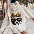 Sister Bear Face Sunglasses Big Little Sister Mother's Day Women Oversized Hoodie Back Print Sand