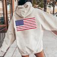 アメリカの国旗 アメリカの愛国心 アメリカの男性 女性 子供 アメリカの国旗 レディース オーバーサイズ パーカー バックプリント Sand