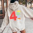 キッズ 4歳の誕生日シャツ 男の子 女の子 4歳 4歳 4歳 パーティー レディース オーバーサイズ パーカー バックプリント Sand