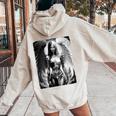 ピンナップガールtシャツ セクシーな天使の悪魔の女の子 B&W バックプリント レディース オーバーサイズ パーカー バックプリント Sand