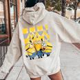 ミニオン Banana×4 レディース オーバーサイズ パーカー バックプリント Sand