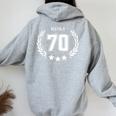70 歳 古希 祝い 70歳 70才 お祝い 男性 女性 古希祝い ギフト 贈り物 父 母 こき 誕生日 紫 レディース オーバーサイズ パーカー バックプリント Sport Grey
