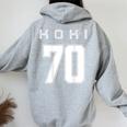 70 歳 古希 祝い 70歳 70才 お祝い 男性 女性 古希祝い 父 母 こき 背番号 バックプリント 紫 レディース オーバーサイズ パーカー バックプリント Sport Grey