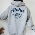 Aloha Beer レディース オーバーサイズ パーカー バックプリント Sport Grey