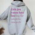 Girls Just Wanna Have Funding X Forcience Research レディース オーバーサイズ パーカー バックプリント Sport Grey
