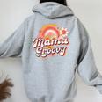 Groovy Best Mom Ever Best 母の日 長袖tシャツ レディース オーバーサイズ パーカー バックプリント Sport Grey