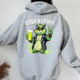 Groovy Polska Piwo Bobr Meme Bóbr Bober Kurwa Yes Pierdole 長袖tシャツ レディース オーバーサイズ パーカー バックプリント Sport Grey