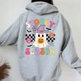 Groovypookyeason レトロ ゴースト 持株 パンプキン ハロウィン レディース オーバーサイズ パーカー バックプリント Sport Grey