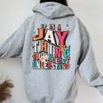 It's Jay Thing You Wouldn't Understand Jay Groovy レディース オーバーサイズ パーカー バックプリント Sport Grey