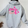 Little And Loud チアリーダー コスチューム チアリーディング 女の子 レディース オーバーサイズ パーカー バックプリント Sport Grey