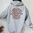 Loma Linda Ca レディース オーバーサイズ パーカー バックプリント Sport Grey
